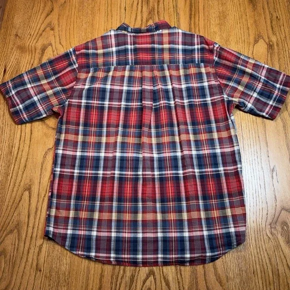 Lot of 3 Woolrich Short Sleeve Button Up Shirts Men's Large Heather Gray Plaid - Picture 7 of 11